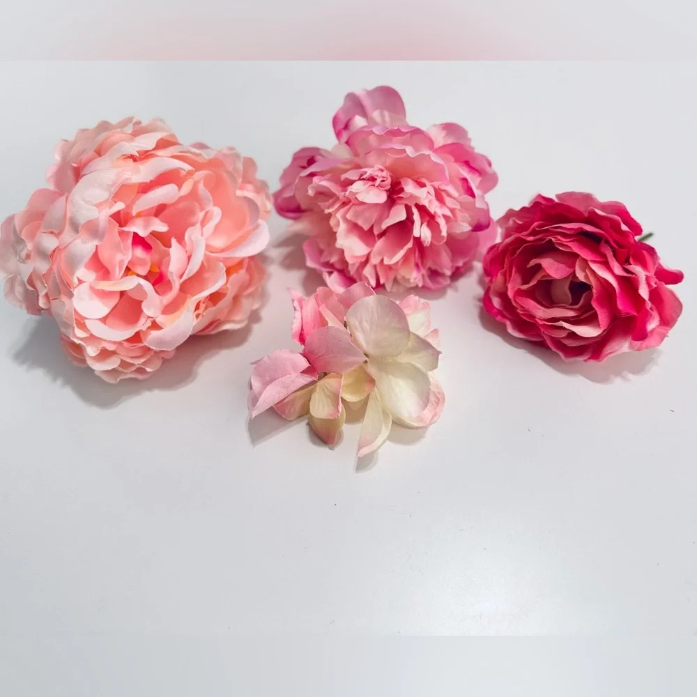 LIFELIKE PASTEL FLOWERS Pink Roses Peonies Hydrangea Floral Wedding Spring Decor